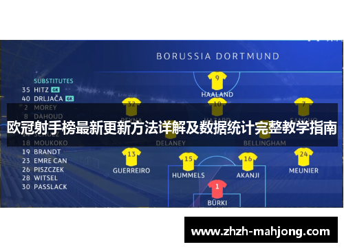 欧冠射手榜最新更新方法详解及数据统计完整教学指南